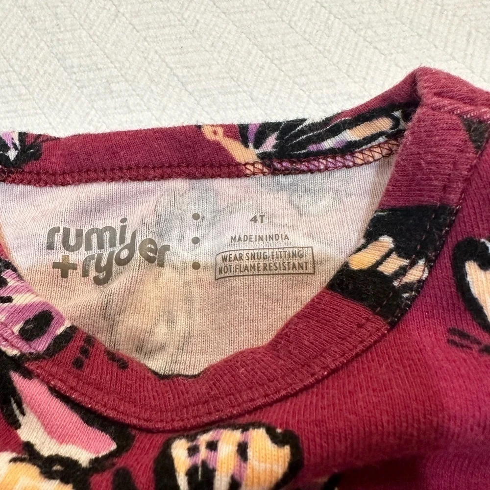 Rumi+Ryder 100% Cotton Pajama Set 4T